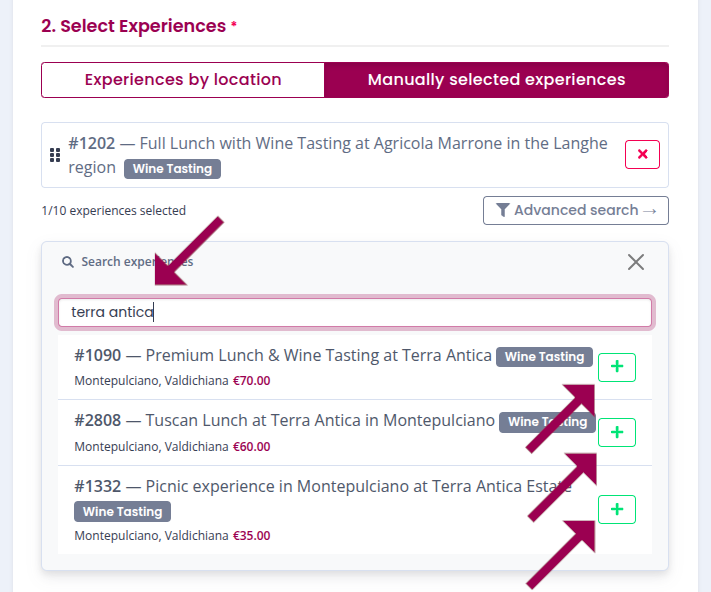 Add experience by ID